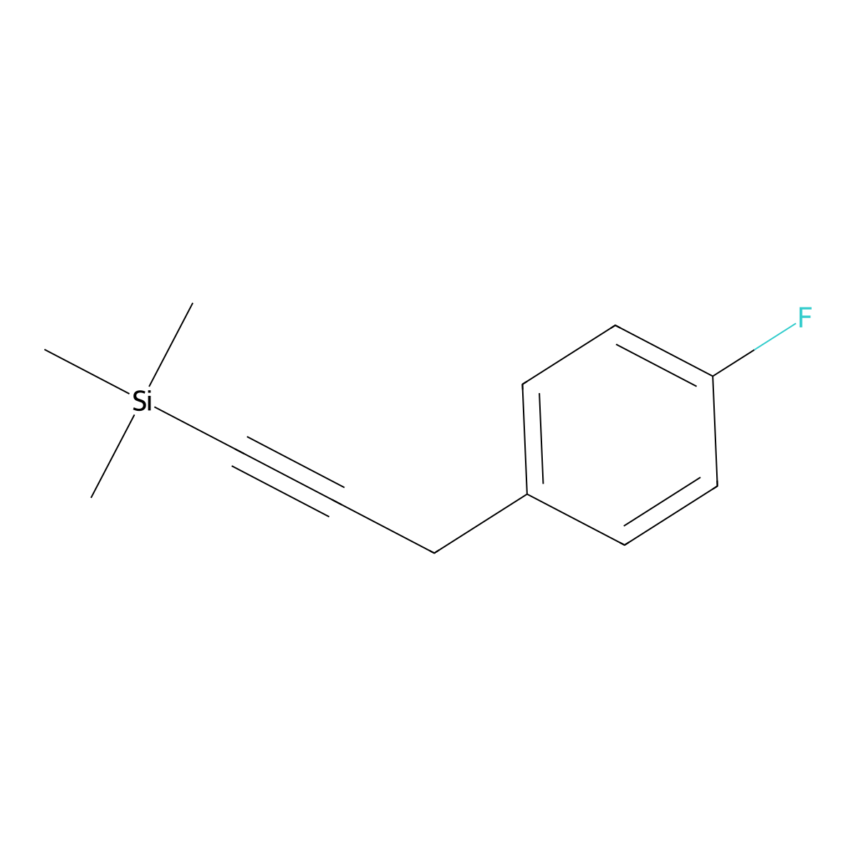 [3-(4-Fluorophenyl)prop-1-yn-1-yl]trimethylsilane molecular structure, CAS 133218-06-1