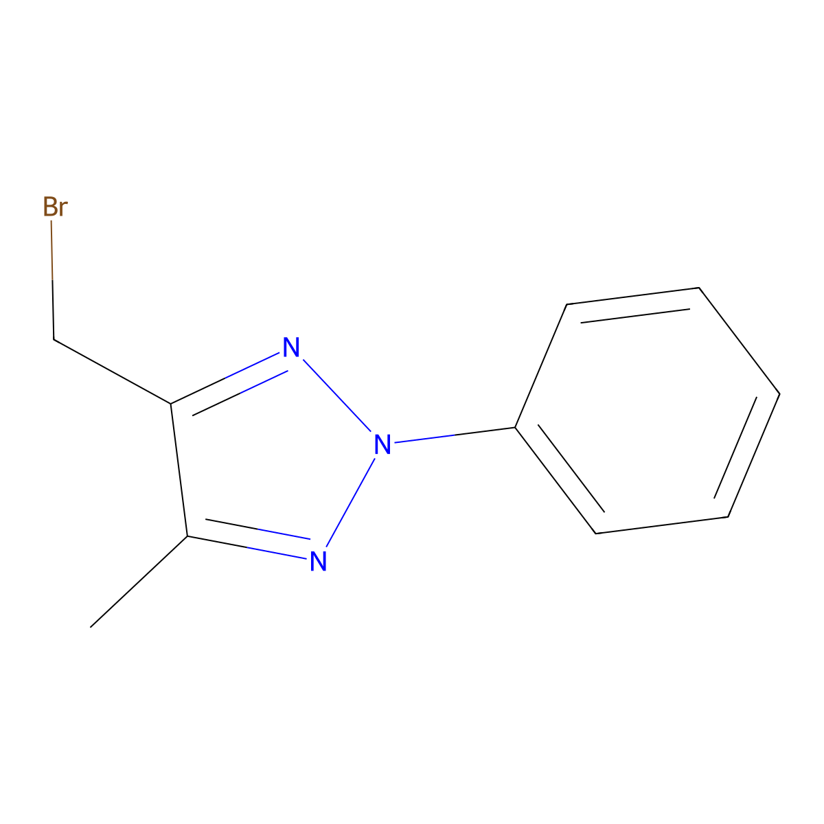4-(Bromomethyl)-5-methyl-2-phenyl-2H-1,2,3-triazole molecular structure, CAS 13322-02-6