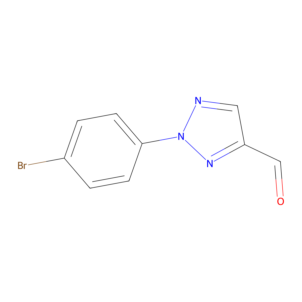2-(4-Bromophenyl)-2H-1,2,3-triazole-4-carbaldehyde molecular structure, CAS 13322-18-4