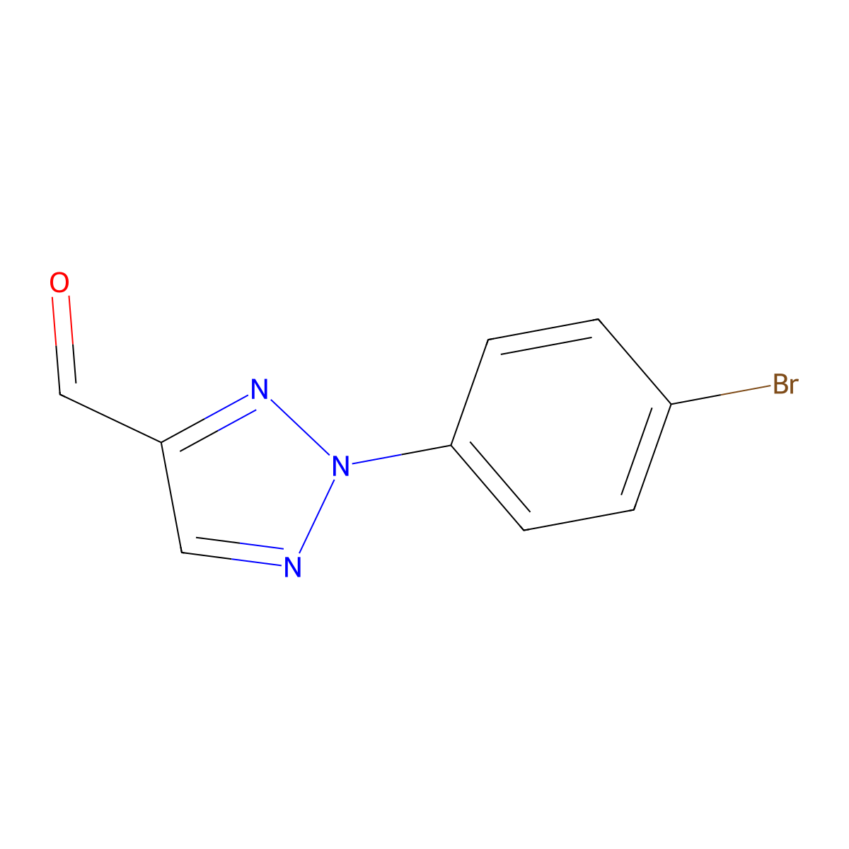 2-(4-Bromophenyl)-2H-1,2,3-triazole-4-carbaldehyde molecular structure, CAS 13322-18-4