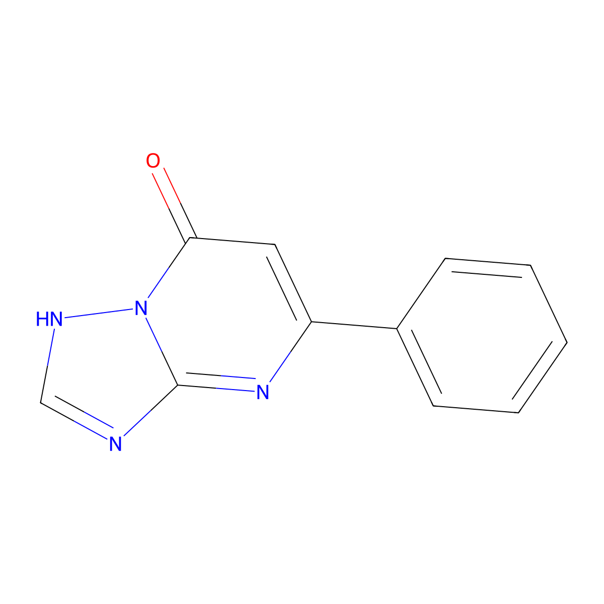 5-Phenyl-s-triazolo(1,5-a)pyrimidin-7-ol molecular structure, CAS 13322-69-5