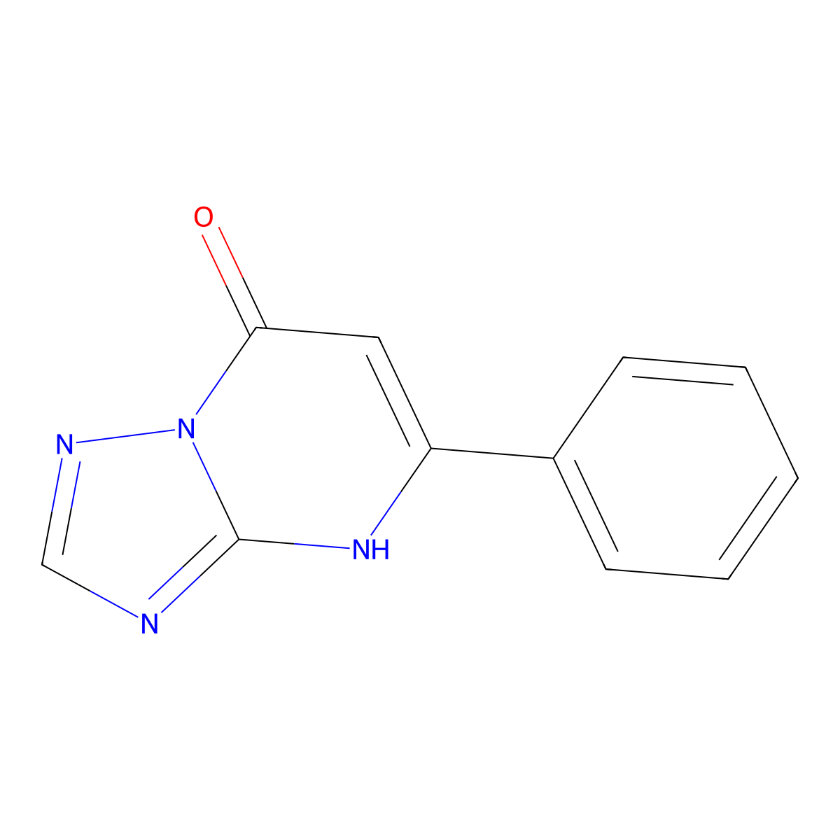 5-Phenyl-s-triazolo(1,5-a)pyrimidin-7-ol molecular structure, CAS 13322-69-5