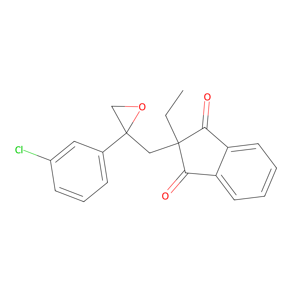 Indanofan molecular structure, CAS 133220-30-1