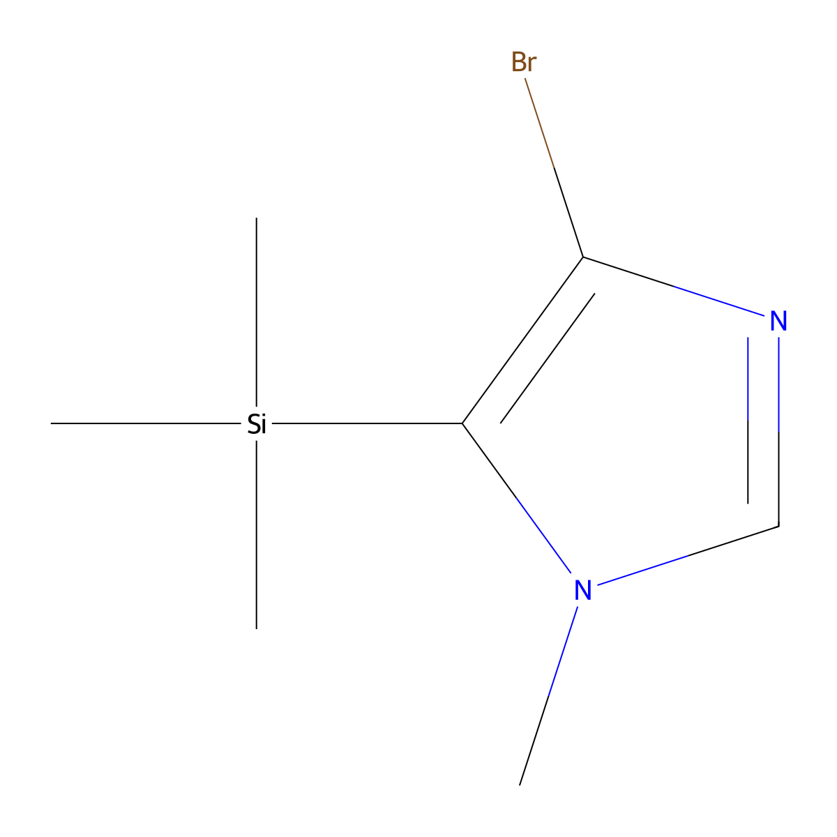 4-bromo-1-methyl-5-(trimethylsilyl)-1H-imidazole molecular structure, CAS 133227-91-5