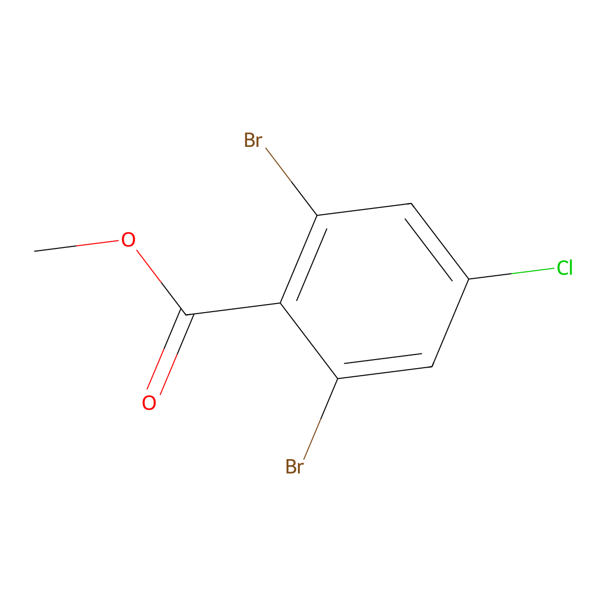 Methyl 4-chloro-2,6-dibromobenzoate molecular structure, CAS 1332271-17-6