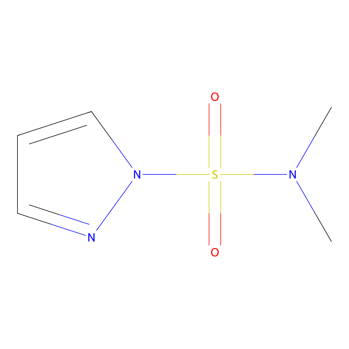 N,N-dimethyl-1H-pyrazole-1-sulfonamide molecular structure, CAS 133228-21-4