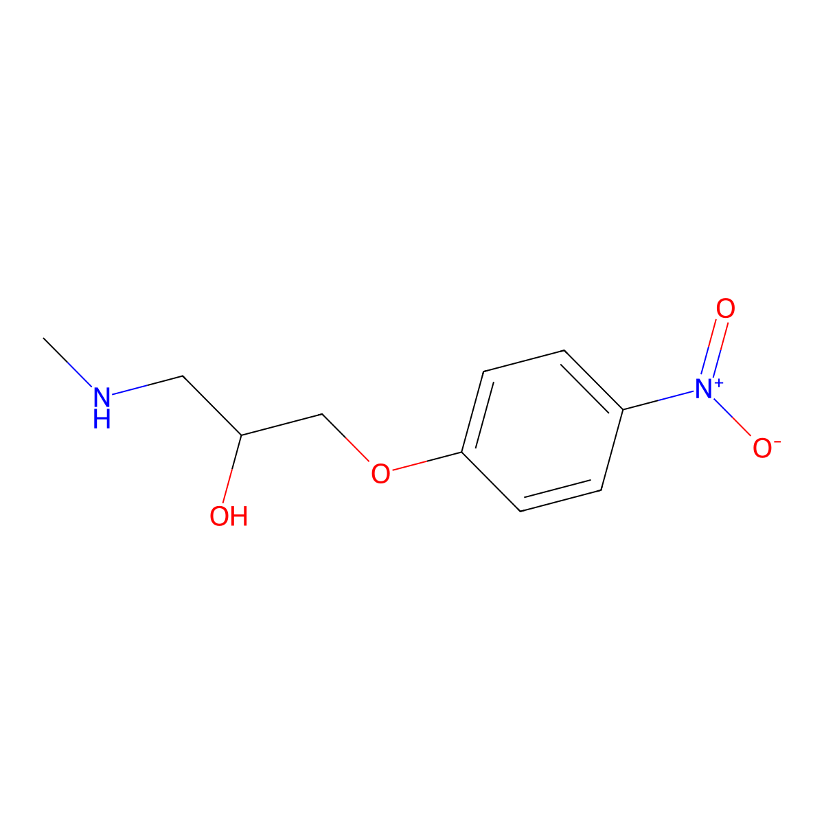[2-Hydroxy-3-(4-nitrophenoxy)propyl](methyl)amine molecular structure, CAS 133228-94-1