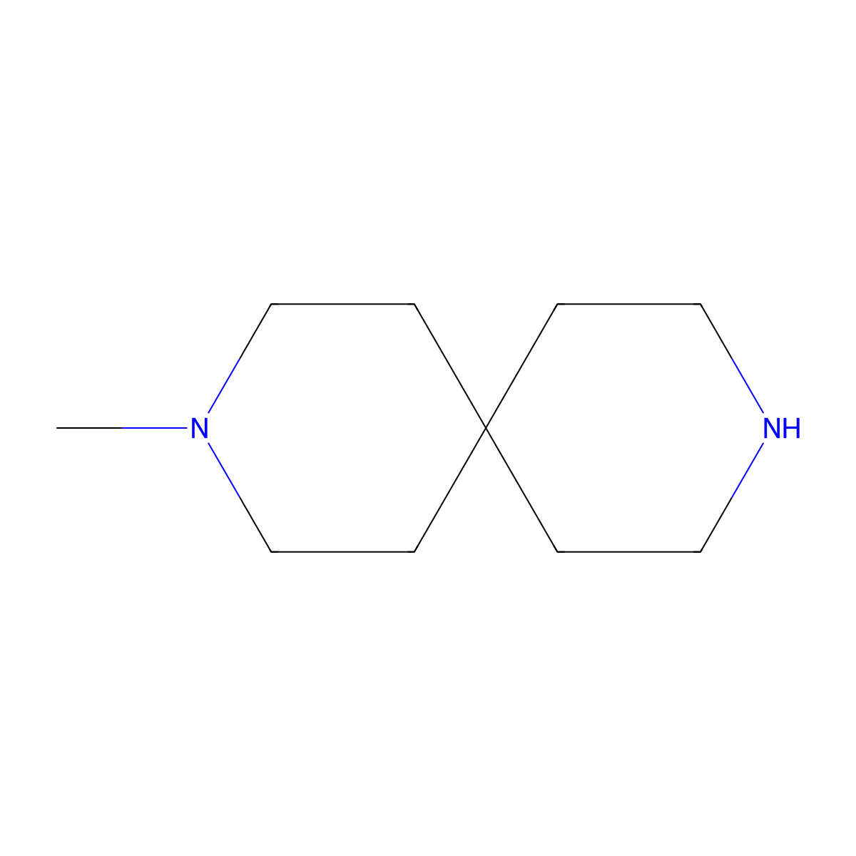 3-Methyl-3,9-diazaspiro[5.5]undecane molecular structure, CAS 13323-45-0