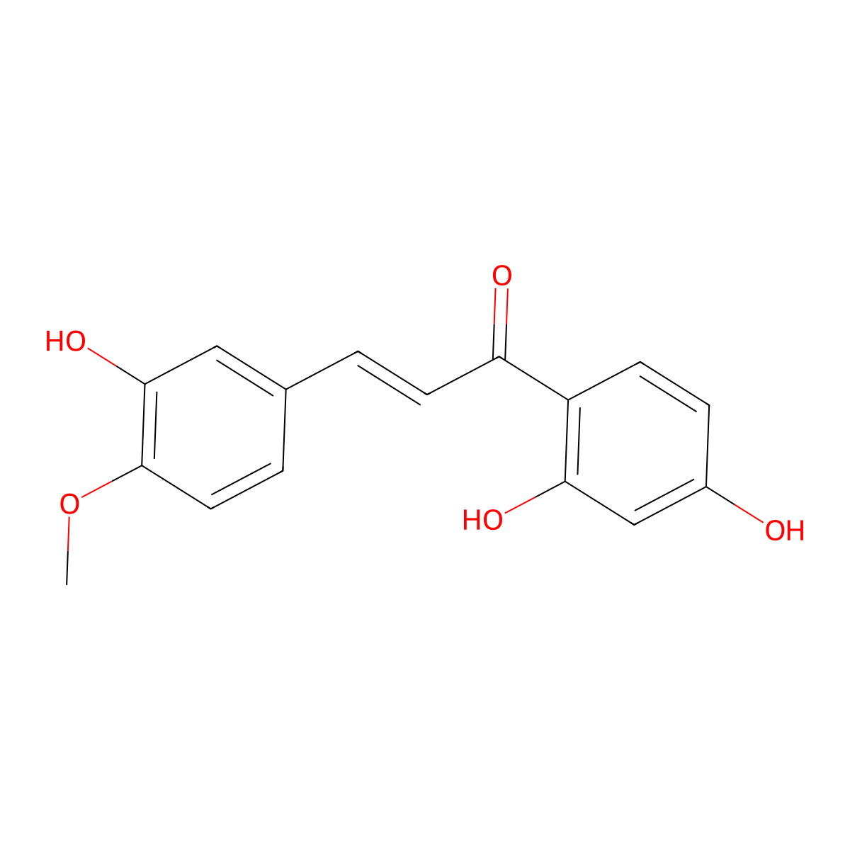 3,2',4'-Trihydroxy-4-methoxychalcone molecular structure, CAS 13323-67-6