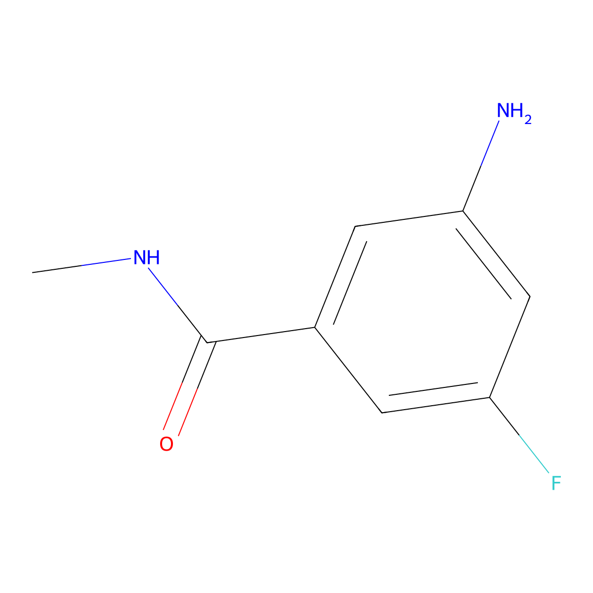 3-amino-5-fluoro-N-methylbenzamide molecular structure, CAS 1332300-70-5