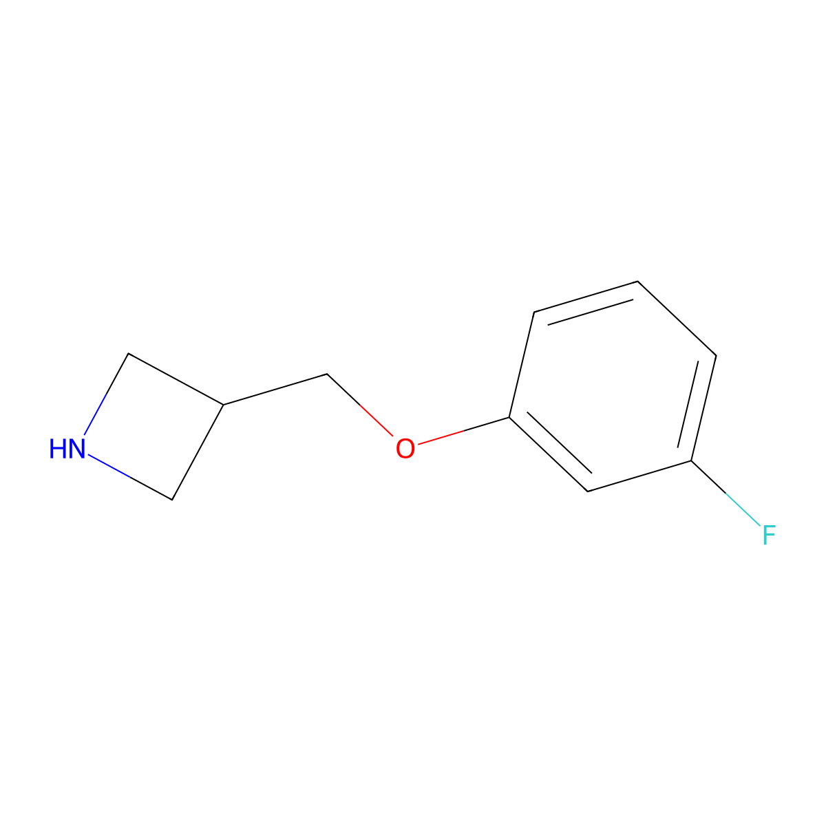3-[(3-Fluorophenoxy)methyl]azetidine molecular structure, CAS 1332301-01-5