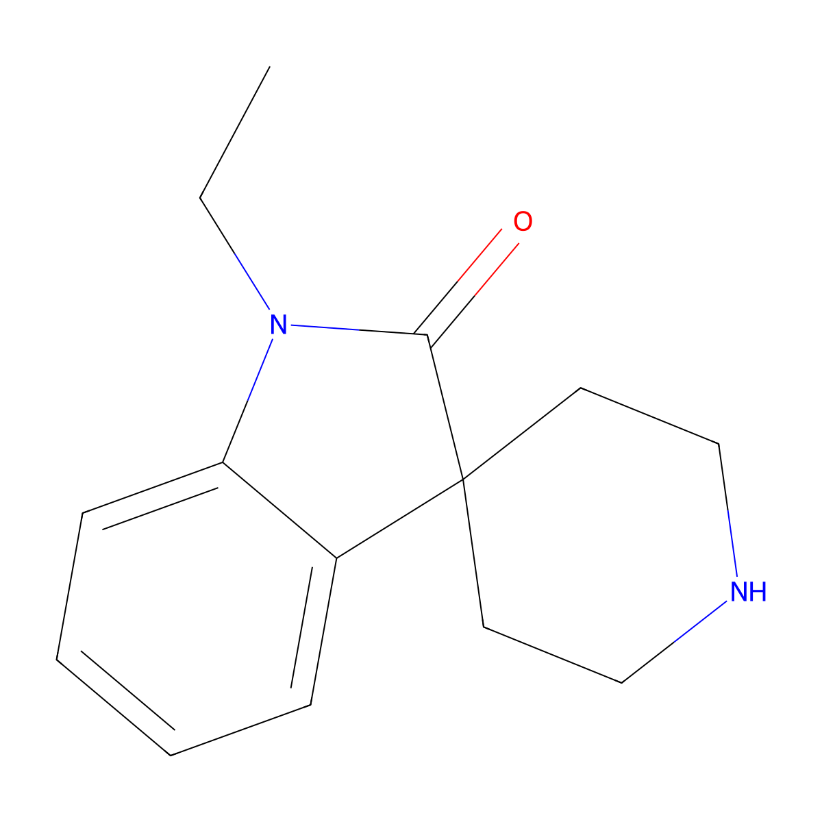 1-Ethylspiro[indoline-3,4'-piperidin]-2-one molecular structure, CAS 1332301-89-9