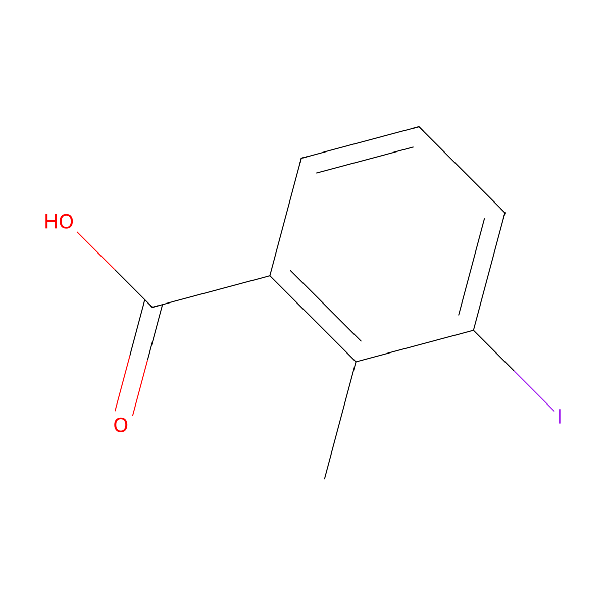 3-Iodo-2-methylbenzoic acid molecular structure, CAS 133232-56-1