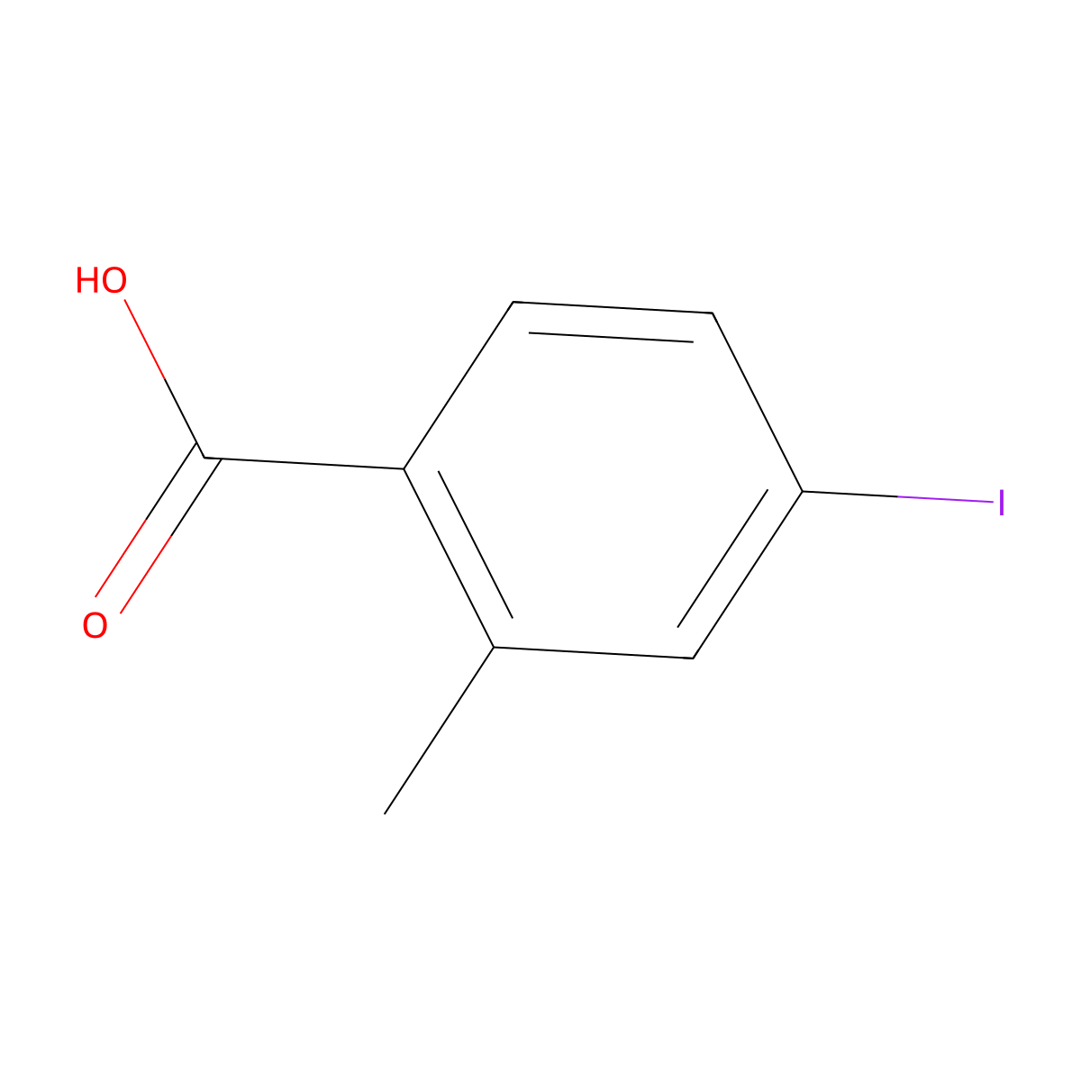 4-Iodo-2-methylbenzoic acid molecular structure, CAS 133232-58-3