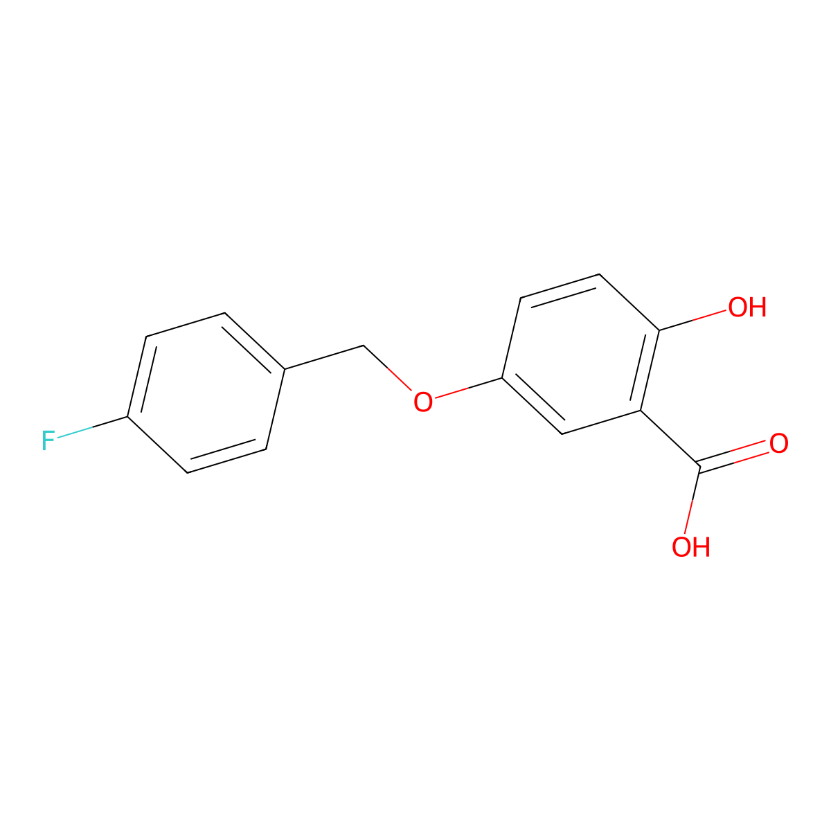5-[(4-Fluorophenyl)methoxy]-2-hydroxy-benzoic acid molecular structure, CAS 1332324-97-6