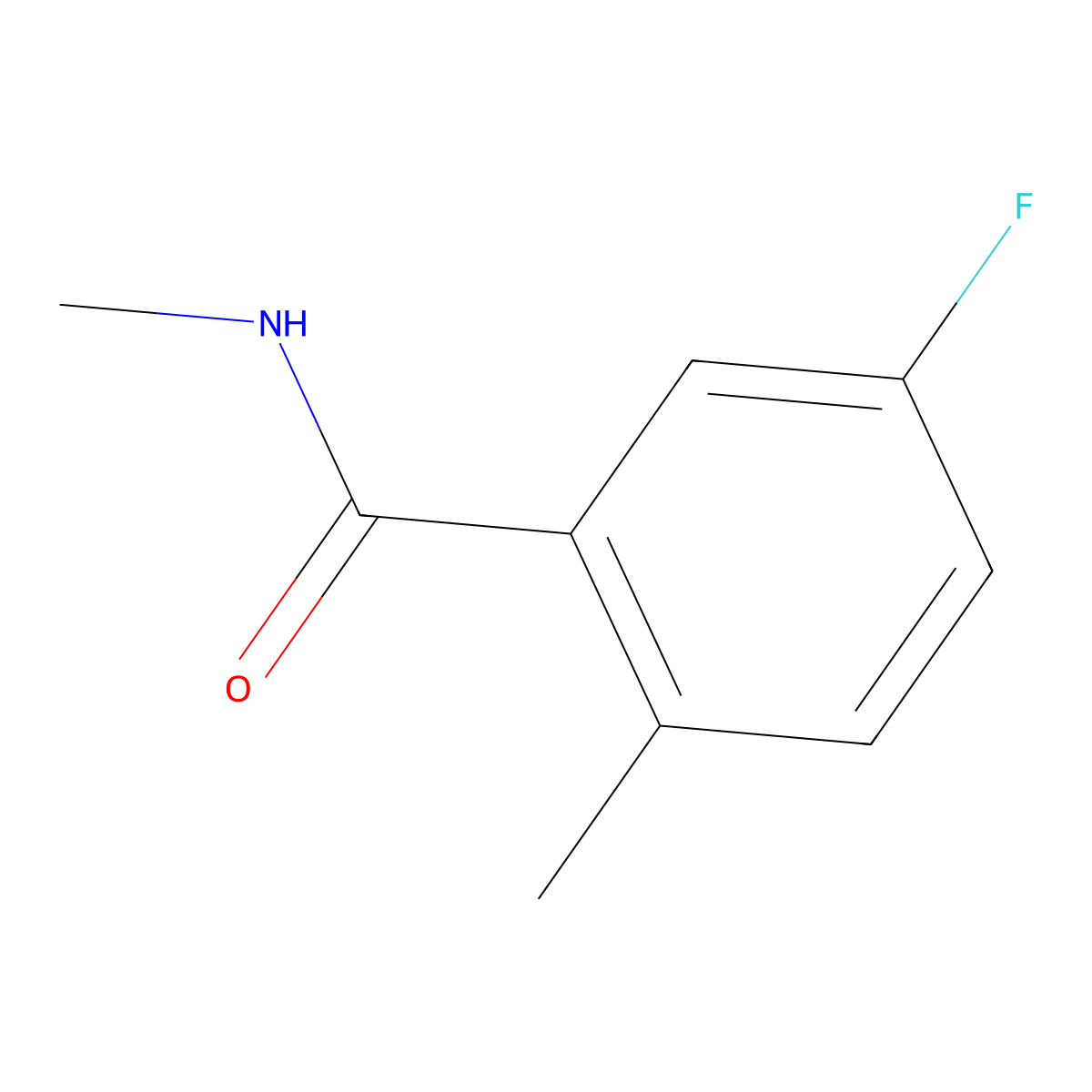 5-fluoro-N,2-dimethylbenzamide molecular structure, CAS 1332325-17-3