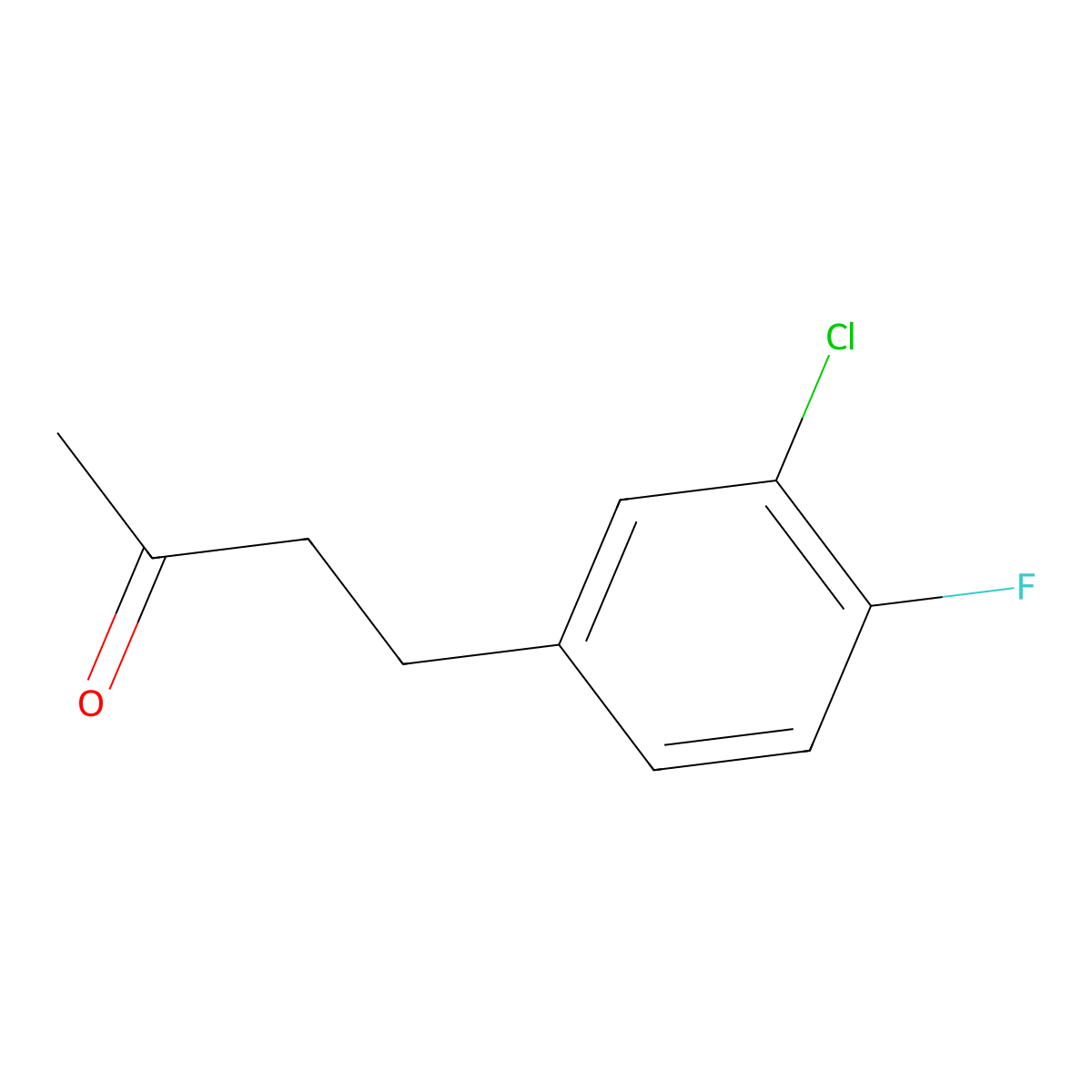 4-(3-Chloro-4-fluorophenyl)butan-2-one molecular structure, CAS 1332326-39-2