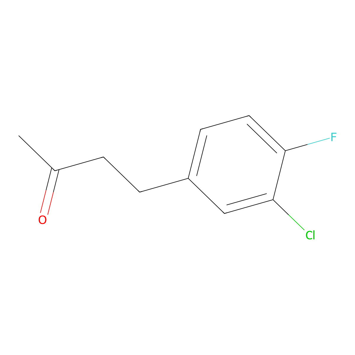 4-(3-Chloro-4-fluorophenyl)butan-2-one molecular structure, CAS 1332326-39-2