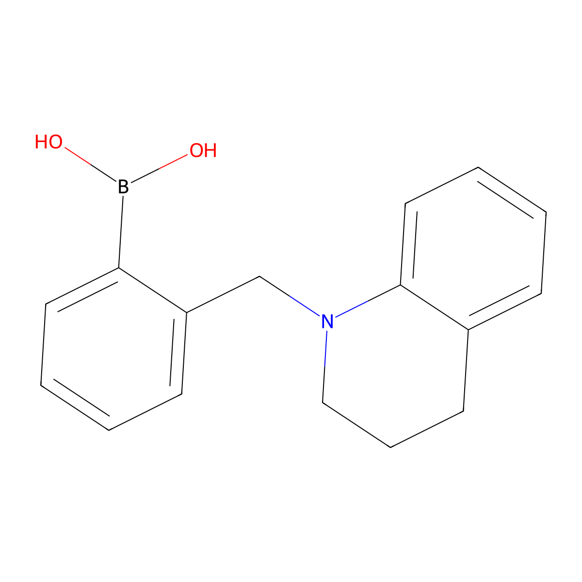 (2-((3,4-dihydroquinolin-1(2H)-yl)methyl)phenyl)boronic acid molecular structure, CAS 1332336-18-1