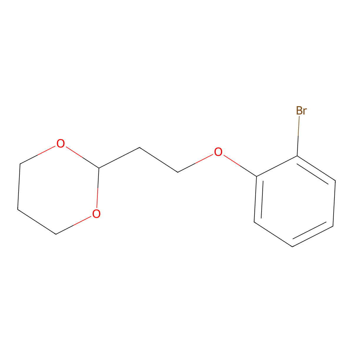 1-Bromo-2-[2-(1,3-dioxan-2-yl)ethoxy]benzene molecular structure, CAS 1332345-47-7
