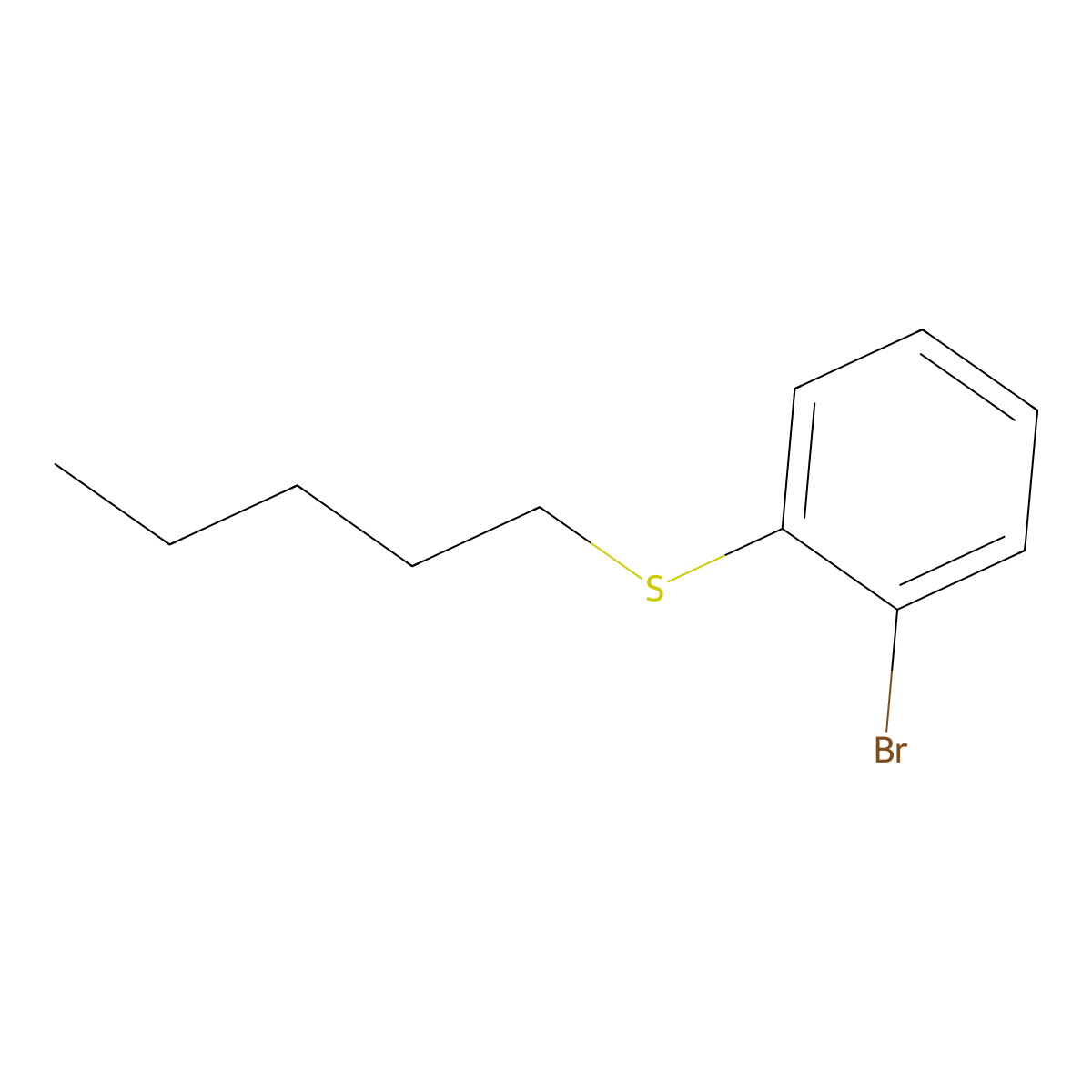 1-Bromo-2-n-pentylthiobenzene molecular structure, CAS 1332345-49-9