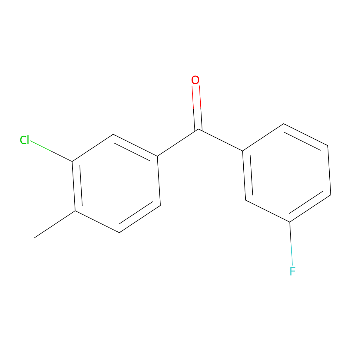 Methanone, (3-chloro-4-methylphenyl)(3-fluorophenyl)- molecular structure, CAS 1332345-83-1