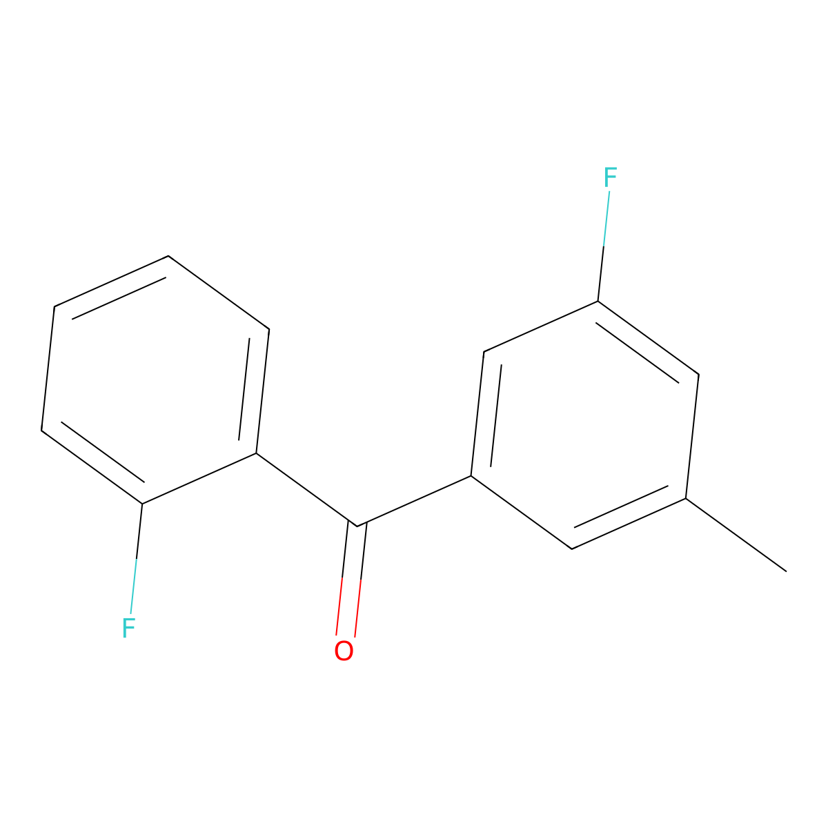 (3-Fluoro-5-methylphenyl)(2-fluorophenyl)-methanone molecular structure, CAS 1332346-21-0