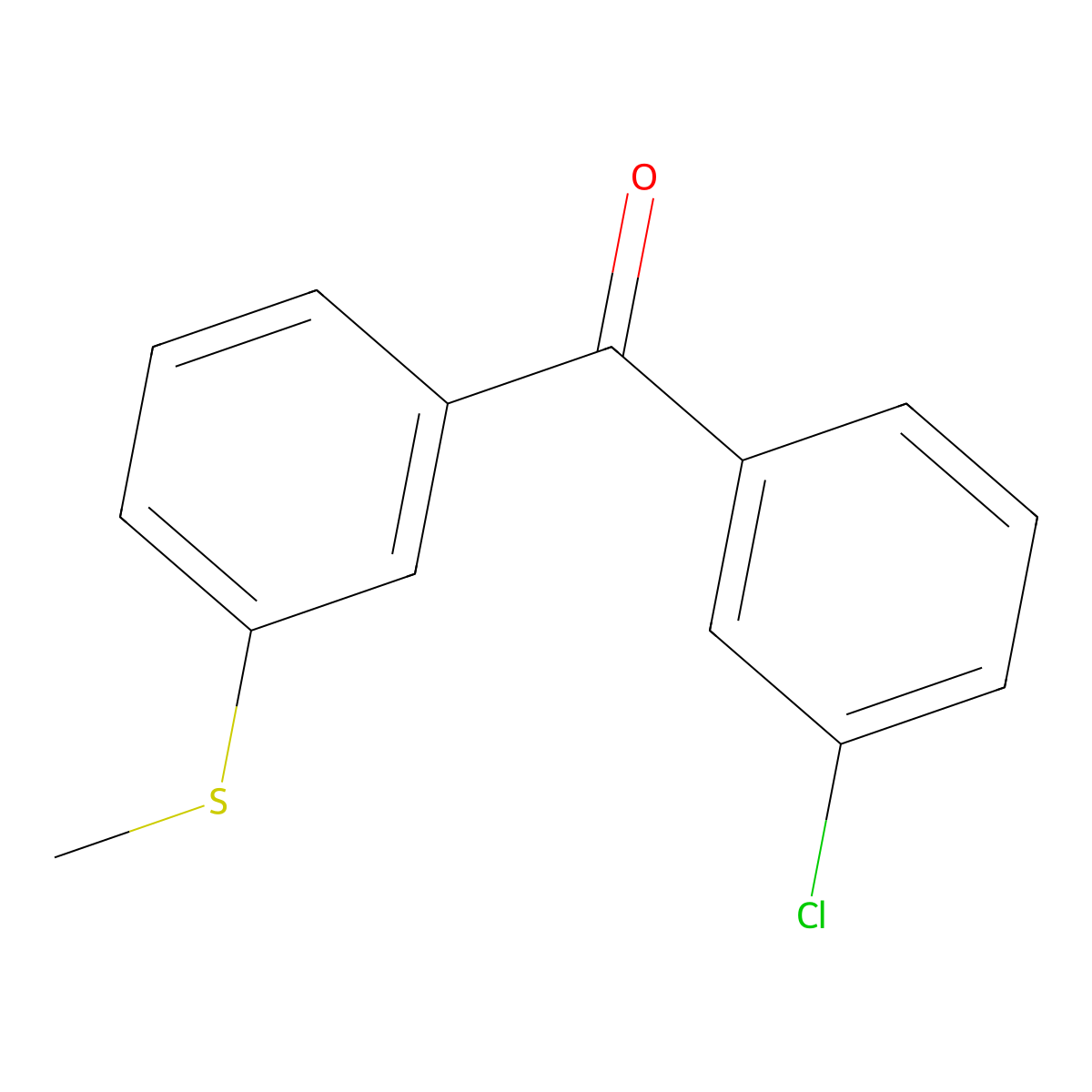 Methanone, (3-chlorophenyl)[3-(methylthio)phenyl]- molecular structure, CAS 1332347-10-0