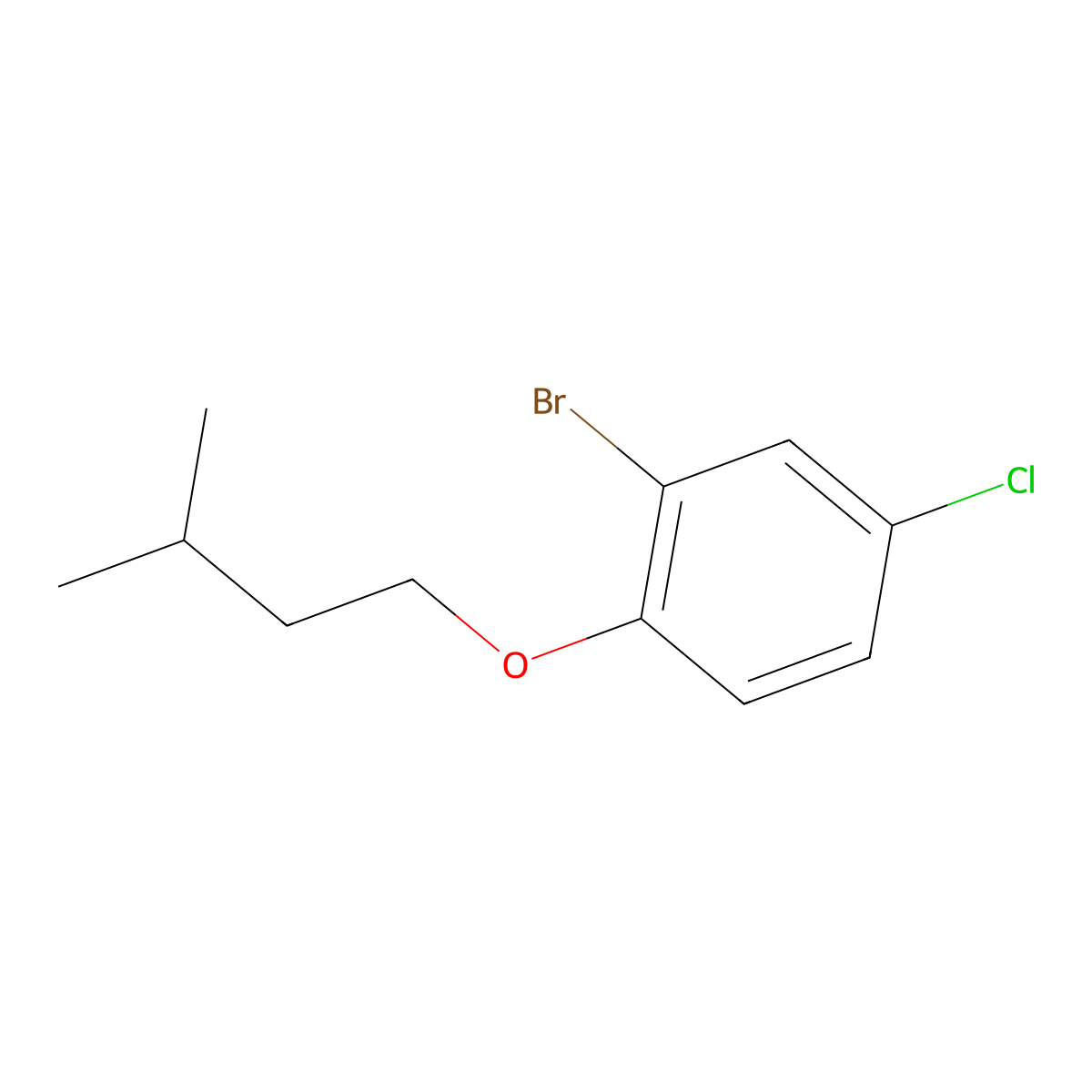 1-Bromo-3-chloro-6-iso-pentyloxybenzene molecular structure, CAS 1332347-29-1