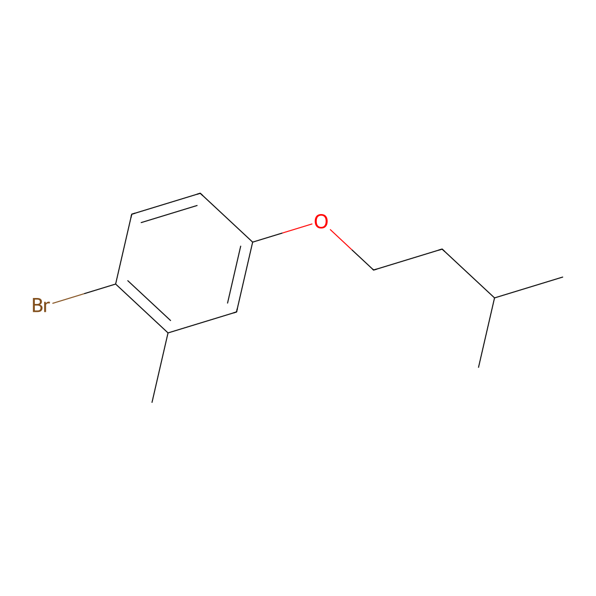 1-Bromo-2-methyl-4-iso-pentyloxybenzene molecular structure, CAS 1332347-30-4