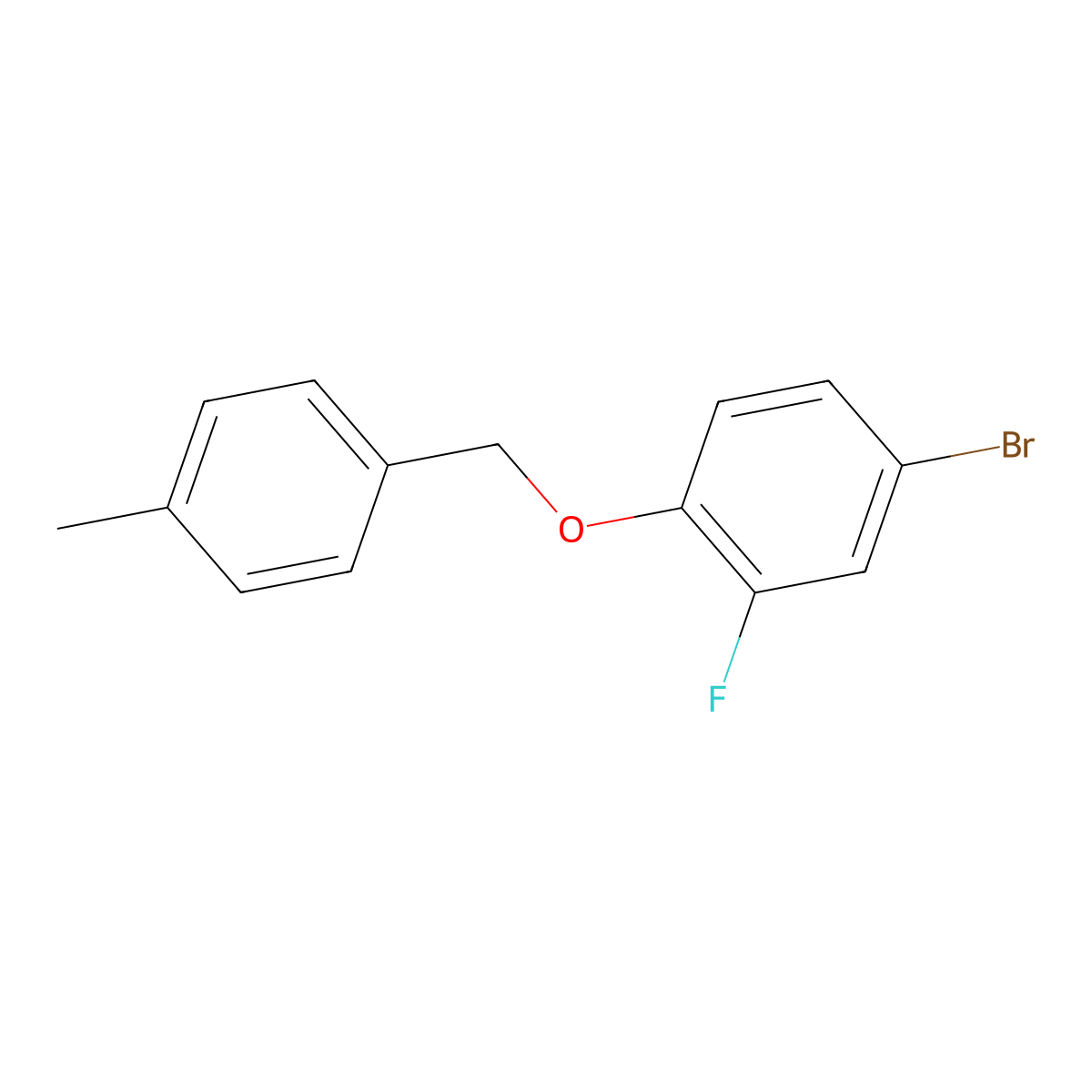 4-Bromo-2-fluoro-1-((4-methylbenZyl)oxy)benZene molecular structure, CAS 1332347-36-0