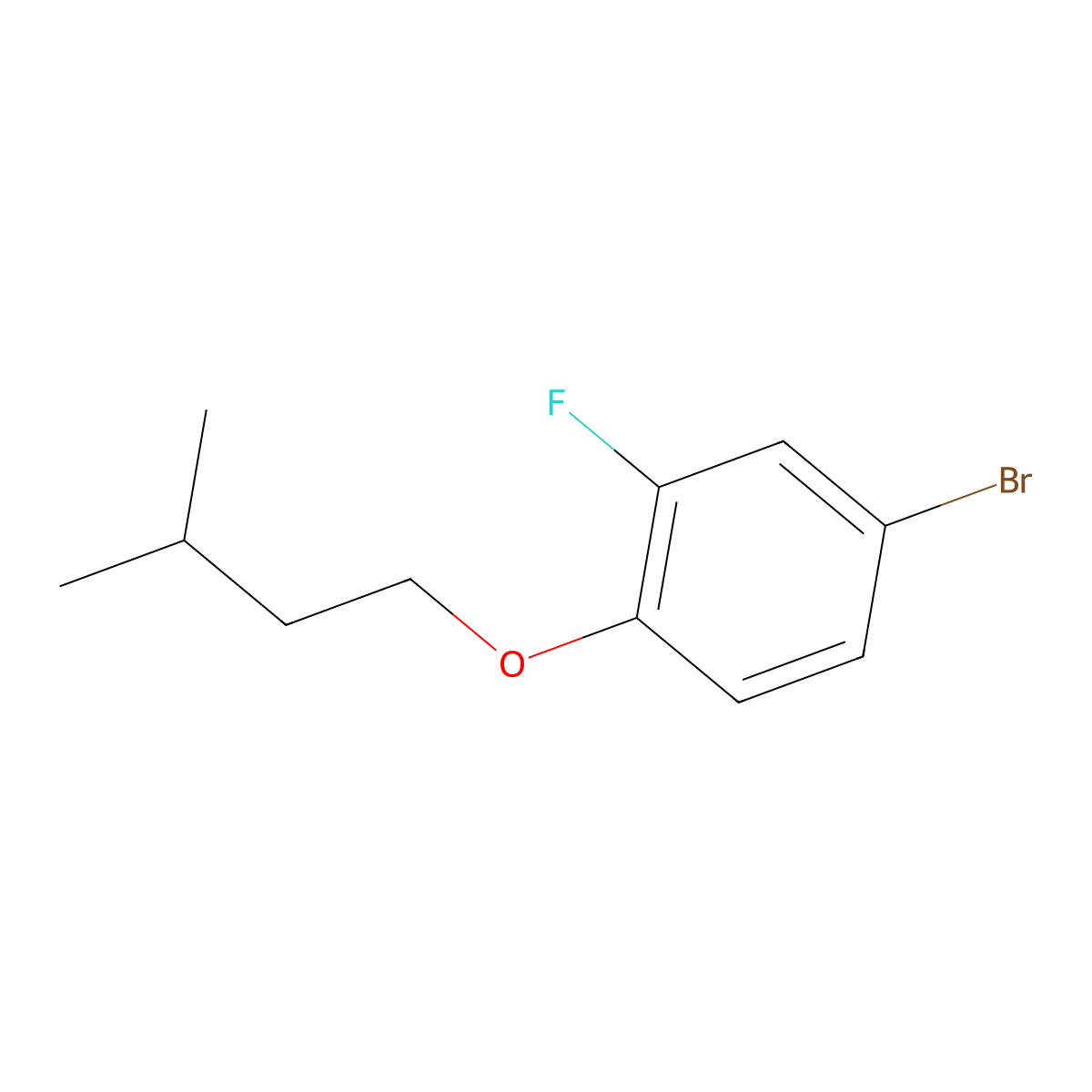 1-Bromo-3-fluoro-4-iso-pentyloxybenzene molecular structure, CAS 1332347-68-8