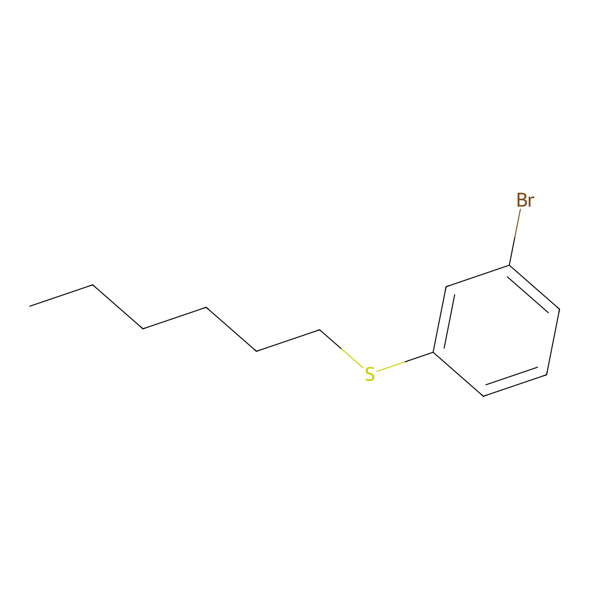 1-Bromo-3-n-hexylthiobenzene molecular structure, CAS 1332347-76-8