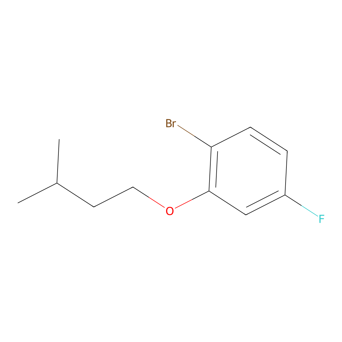1-Bromo-4-fluoro-2-iso-pentyloxybenzene molecular structure, CAS 1332347-88-2