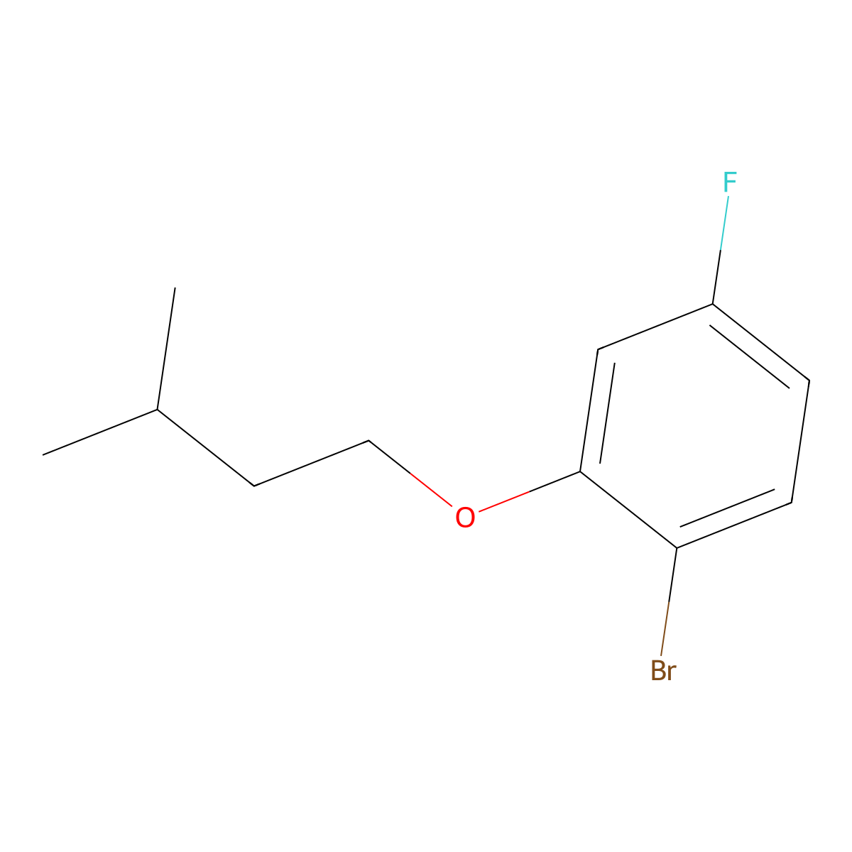 1-Bromo-4-fluoro-2-iso-pentyloxybenzene molecular structure, CAS 1332347-88-2