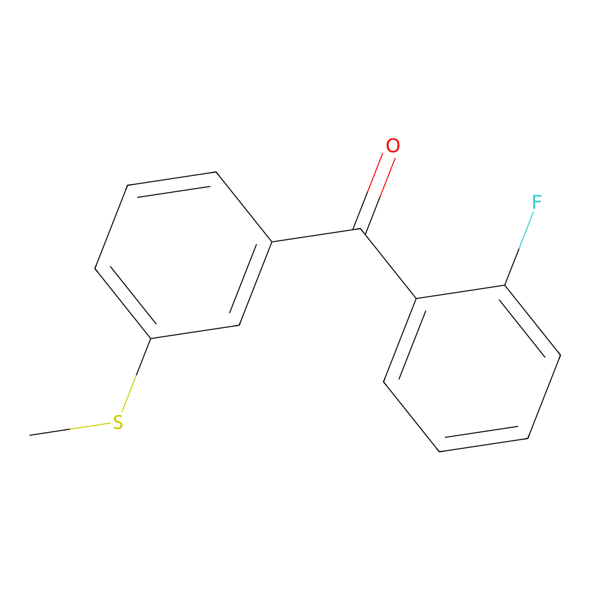 Methanone, (2-fluorophenyl)[3-(methylthio)phenyl]- molecular structure, CAS 1332348-19-2