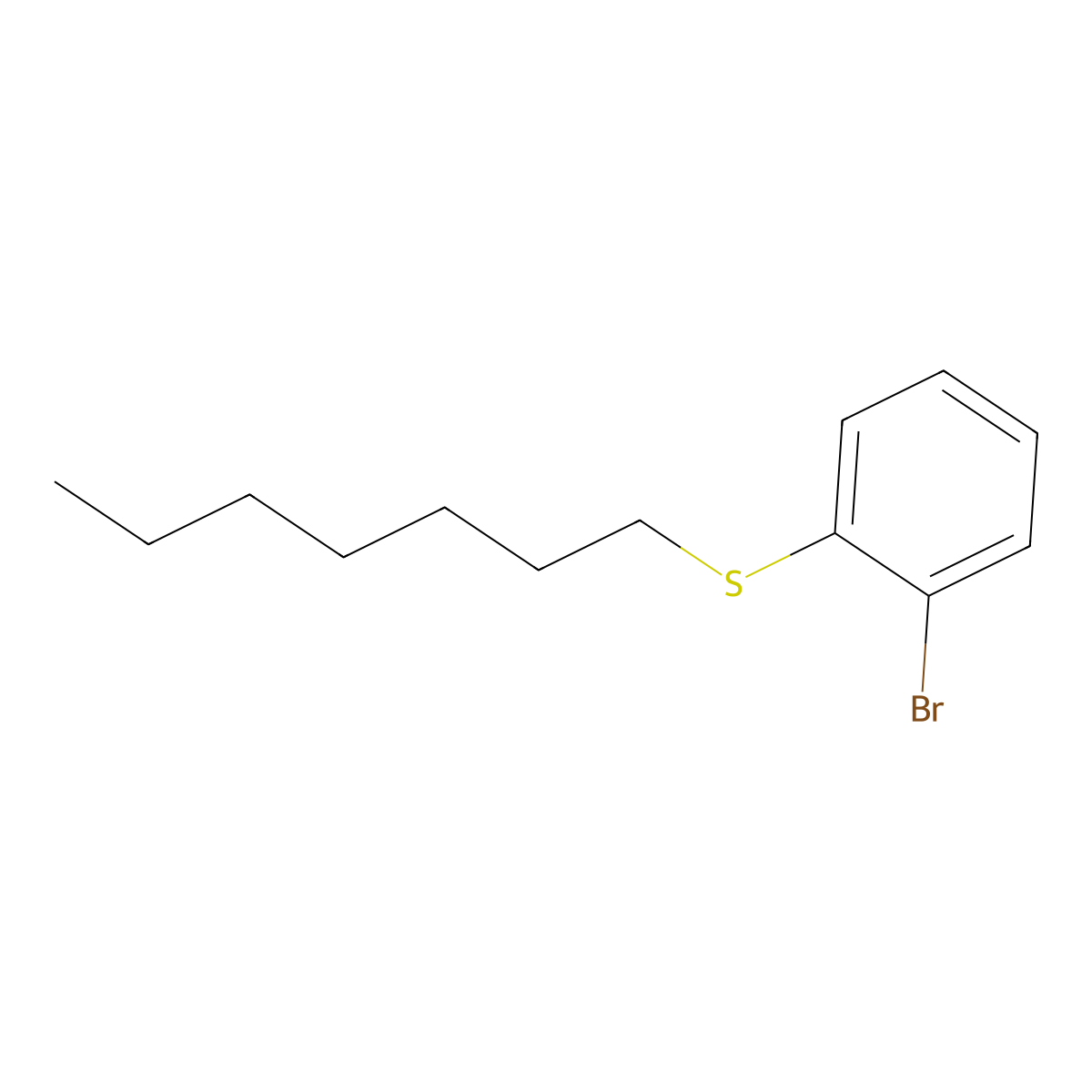 1-Bromo-2-n-heptylthiobenzene molecular structure, CAS 1332348-89-6