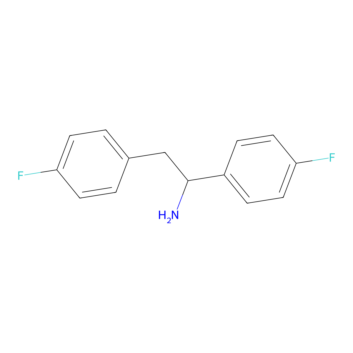 1,2-Bis(4-fluorophenyl)ethan-1-amine molecular structure, CAS 133235-92-4