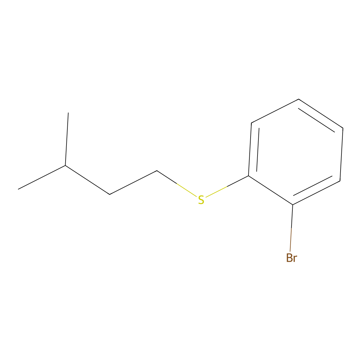 1-Bromo-2-iso-pentylthiobenzene molecular structure, CAS 1332350-73-8