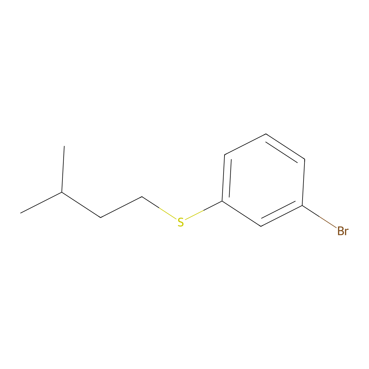 1-Bromo-3-iso-pentylthiobenzene molecular structure, CAS 1332352-81-4