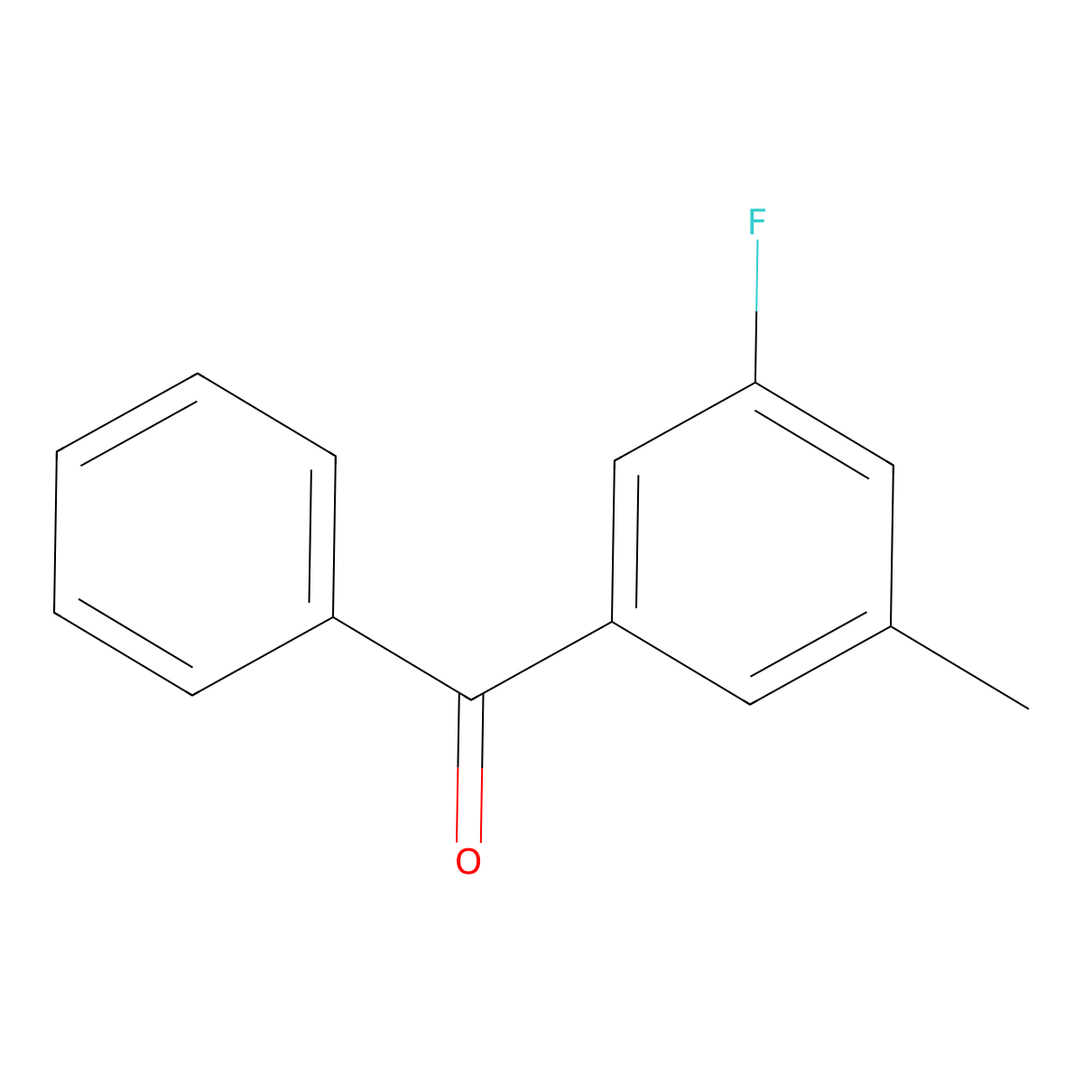 (3-Fluoro-5-methylphenyl)phenylmethanone molecular structure, CAS 1332354-36-5