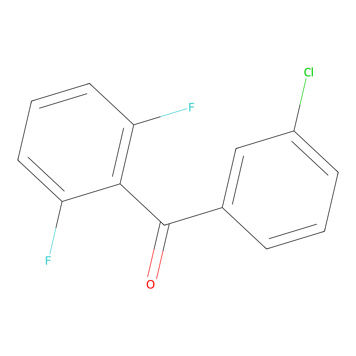 Methanone, (3-chlorophenyl)(2,6-difluorophenyl)- molecular structure, CAS 1332354-47-8