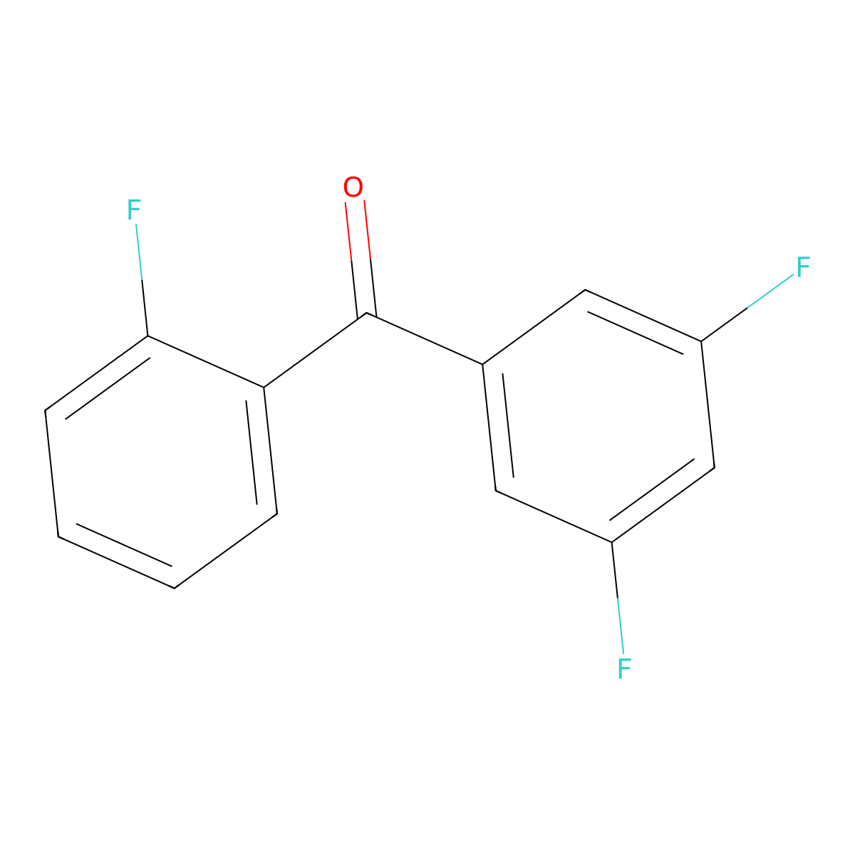 Methanone, (3,5-difluorophenyl)(2-fluorophenyl)- molecular structure, CAS 1332354-50-3