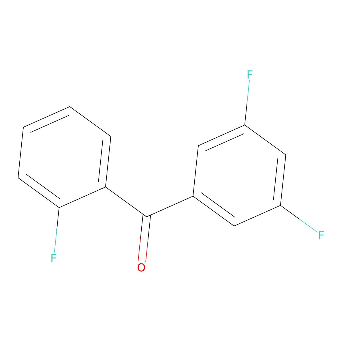Methanone, (3,5-difluorophenyl)(2-fluorophenyl)- molecular structure, CAS 1332354-50-3