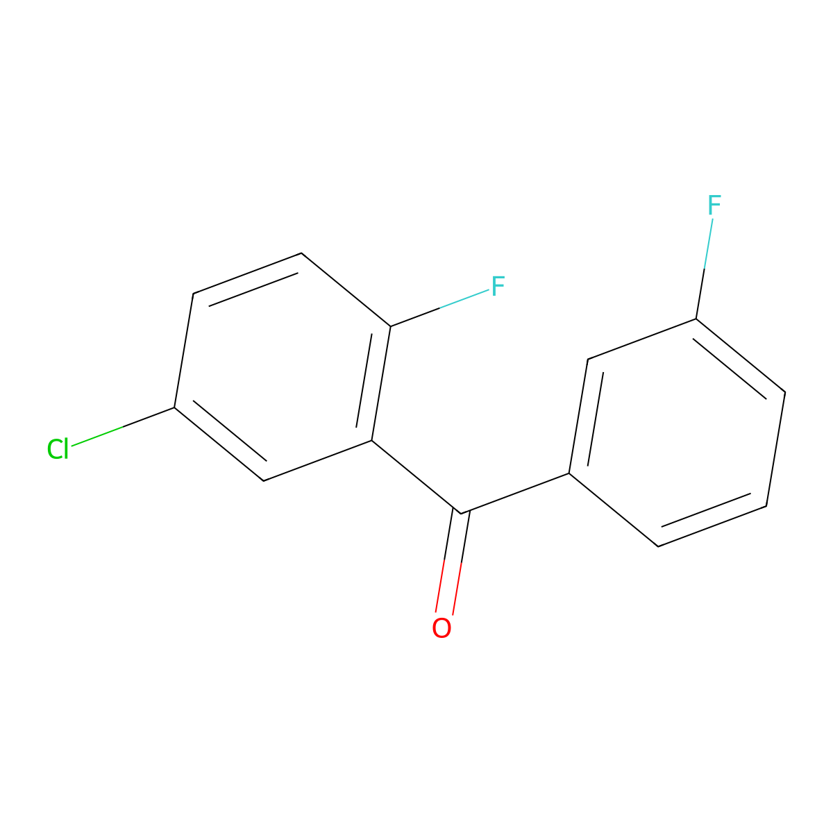 Methanone, (5-chloro-2-fluorophenyl)(3-fluorophenyl)- molecular structure, CAS 1332354-82-1