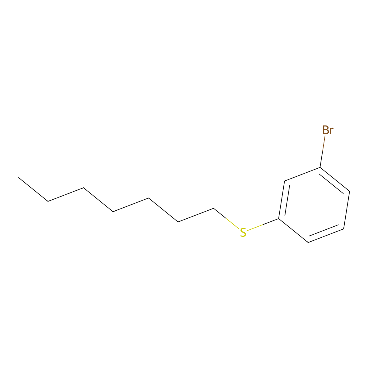 1-Bromo-3-n-heptylthiobenzene molecular structure, CAS 1332355-01-7