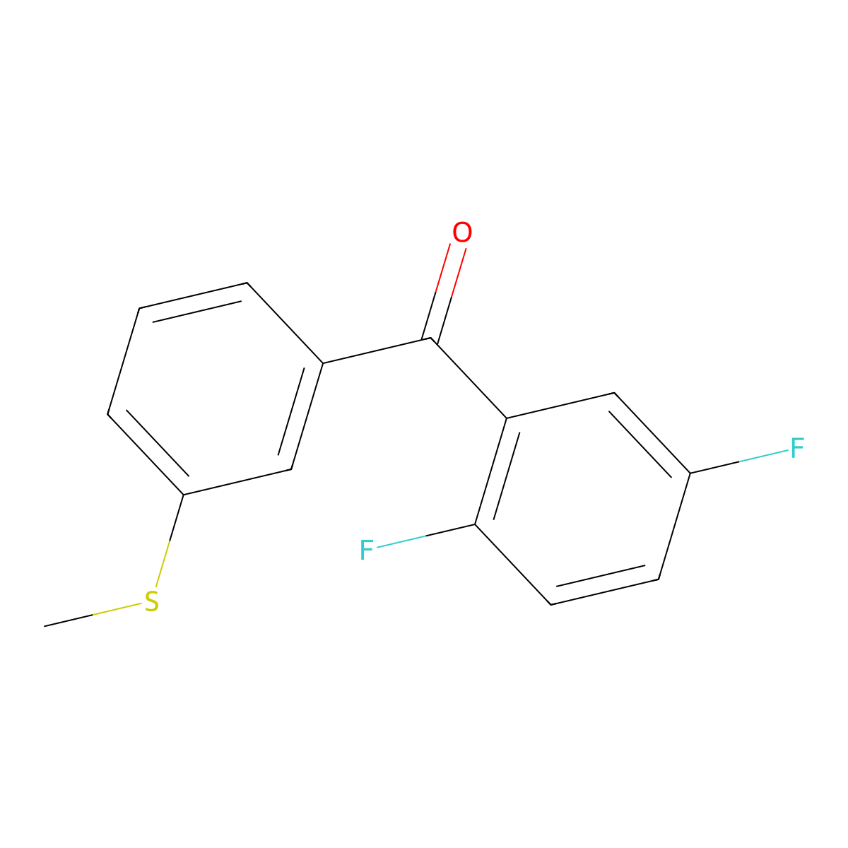 (2,5-Difluorophenyl)[3-(methylsulfanyl)phenyl]methanone molecular structure, CAS 1332355-11-9