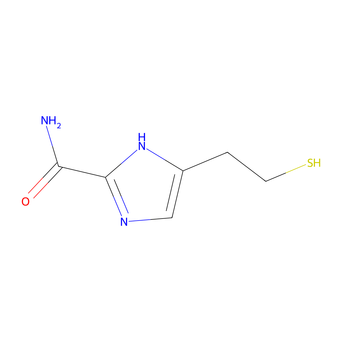 1H-Imidazole-2-carboxamide,5-(2-mercaptoethyl)- molecular structure, CAS 1332359-61-1