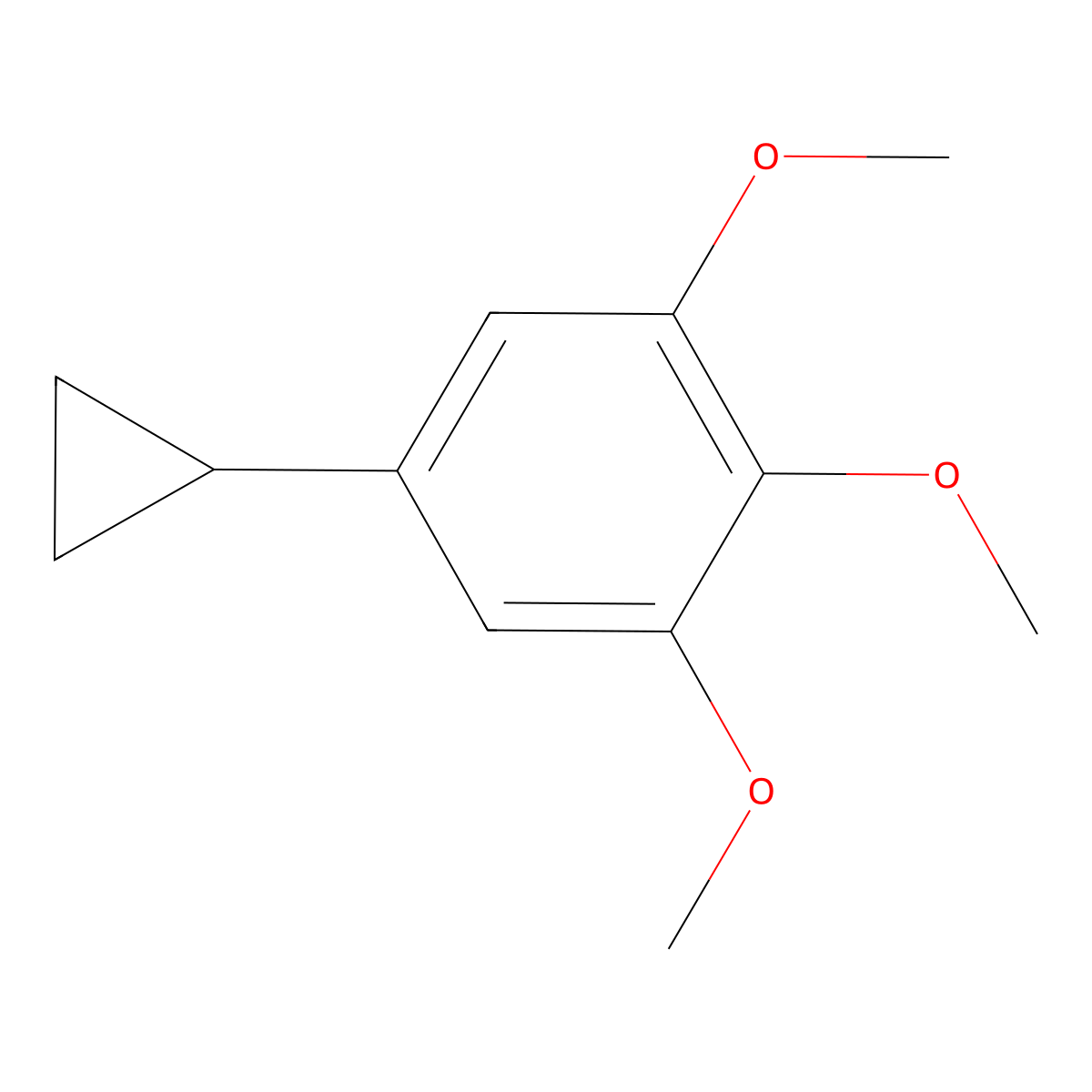 5-Cyclopropyl-1,2,3-trimethoxybenzene molecular structure, CAS 1332365-26-0