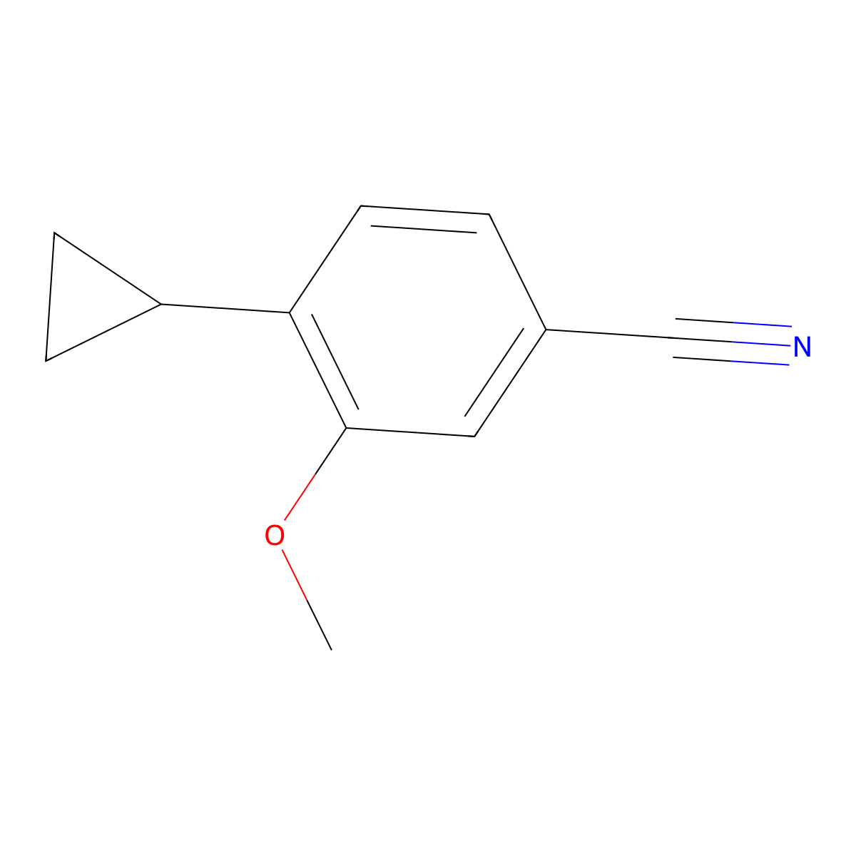 4-Cyclopropyl-3-methoxybenzonitrile molecular structure, CAS 1332365-27-1
